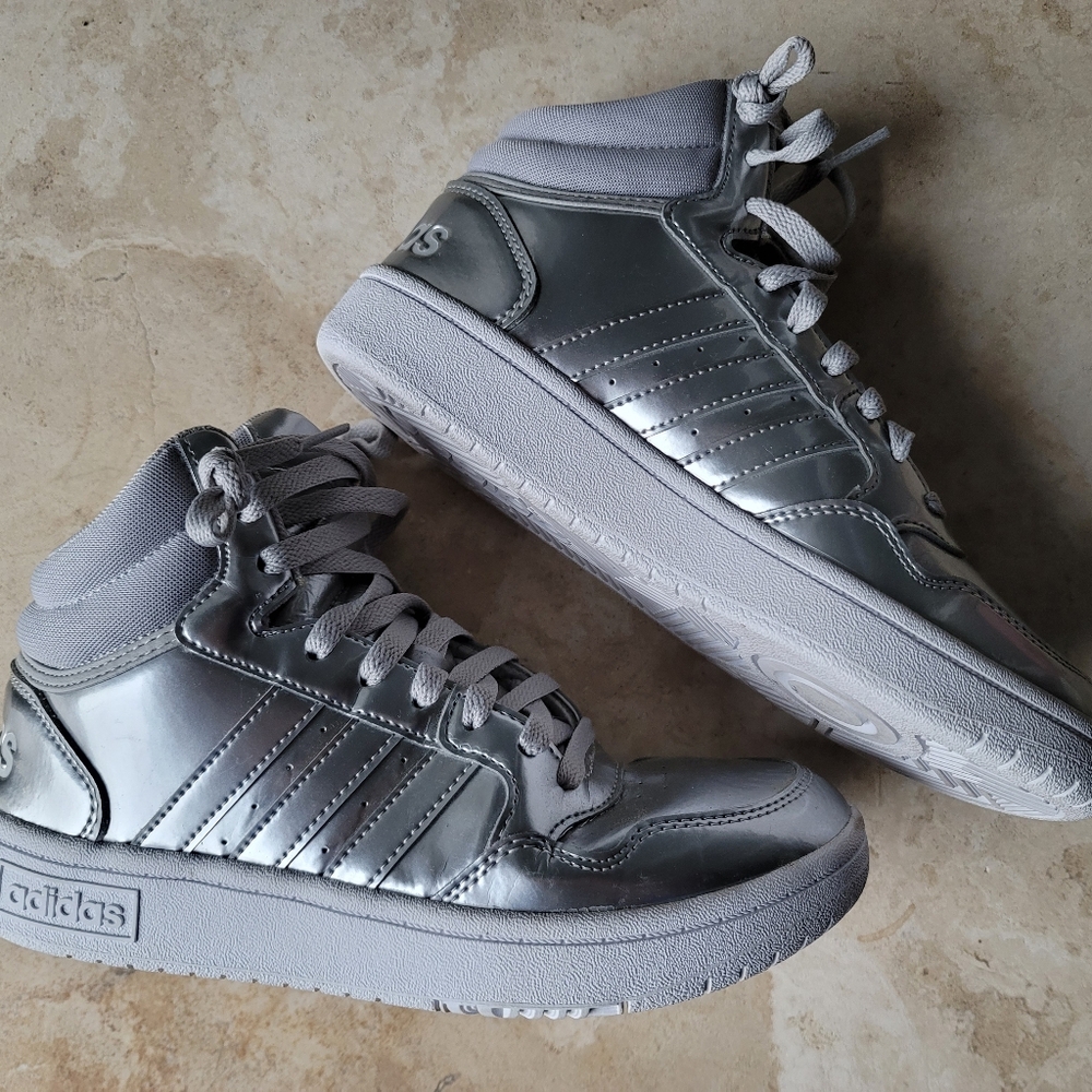 Adidas Neo Silver Metallic Sneakers